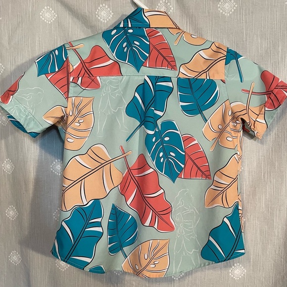 RSVLTS Boy’s Moana Kunuflex Multicolor Leaf Print Shirt - Picture 11 of 11